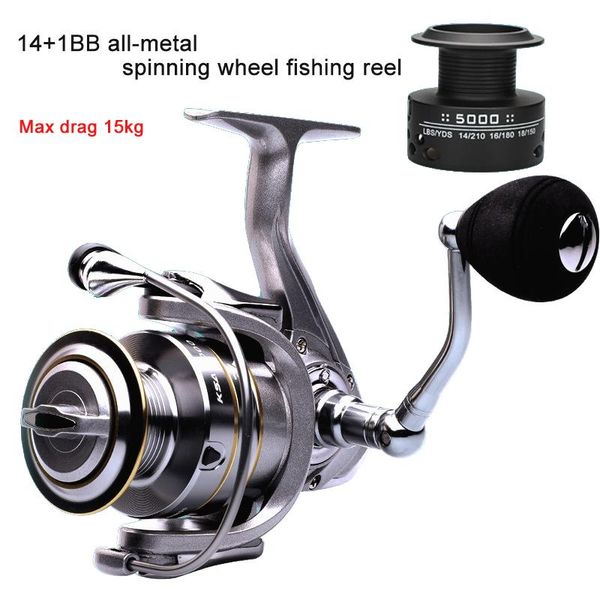 14+1bb all-metal spinning wheel fishing reel max drag 15kg double spool luya sea pole baitcasting reels
14+1bb all-metal spinning wheel fishing reel max drag 15kg double spool luya sea pole baitcasting reels