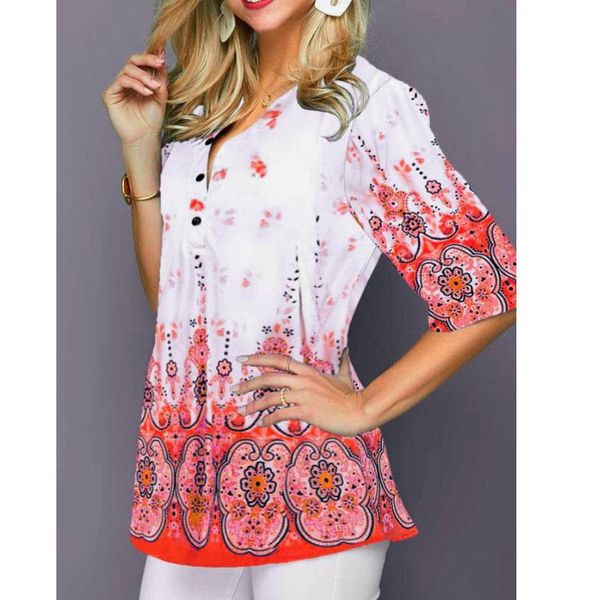 women's blouses & shirts s-5xl blouse shirt women plus size half sleeve ladies tee floral print loose casual female irregular autumn c, White
women's blouses & shirts s-5xl blouse shirt women plus size half sleeve ladies tee floral print loose casual female irregular autumn c, White