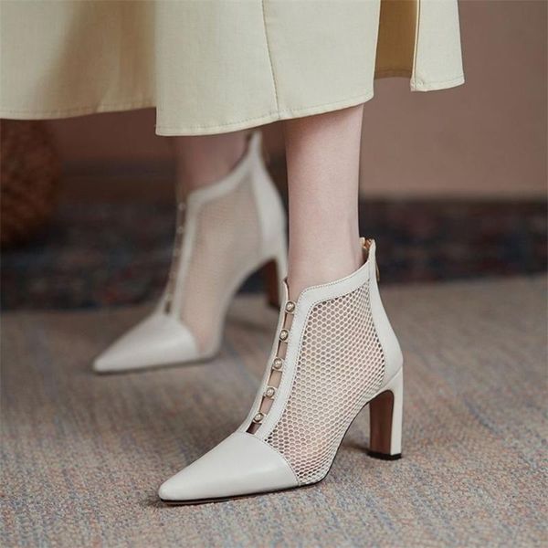 boots mesh short women's thick heel spring summer beaded roman high heels pointed toe breathable hollow, Black
boots mesh short women's thick heel spring summer beaded roman high heels pointed toe breathable hollow, Black