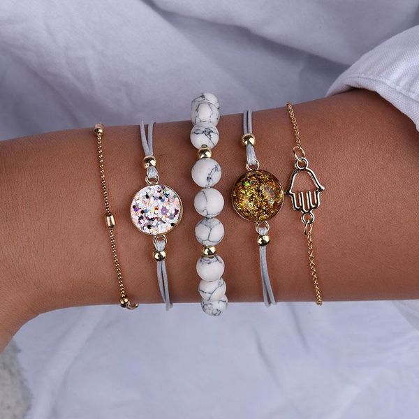 charm bracelets guvivi handmade boho women bracelet set gold color natural stone fatima rope bangles friendship jewelry gift, Golden;silver
charm bracelets guvivi handmade boho women bracelet set gold color natural stone fatima rope bangles friendship jewelry gift, Golden;silver