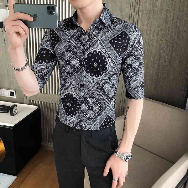 summer slim shirts men luxury print social streetwear shirts short sleeve business formal dress shirts camisa masculina 210527, White;black
summer slim shirts men luxury print social streetwear shirts short sleeve business formal dress shirts camisa masculina 210527, White;black