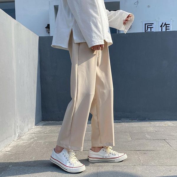 thin solid color formal suit pants men korean fashion loose casual harajuku streetwear straight ice silk men's, Black
thin solid color formal suit pants men korean fashion loose casual harajuku streetwear straight ice silk men's, Black