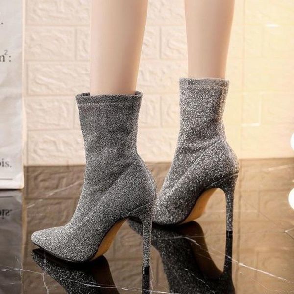 sandals socks and boots women's autumn 2021 korean versatile fashion high heel pointed thin short net red elastic, Black
sandals socks and boots women's autumn 2021 korean versatile fashion high heel pointed thin short net red elastic, Black