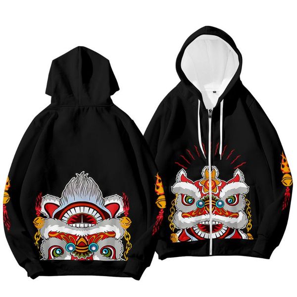 men's jackets chinese lion dance printed couple women men zipper coat hoodies harajuku streetwear fashion casual sweatshirt oversize 6x, Black;brown
men's jackets chinese lion dance printed couple women men zipper coat hoodies harajuku streetwear fashion casual sweatshirt oversize 6x, Black;brown