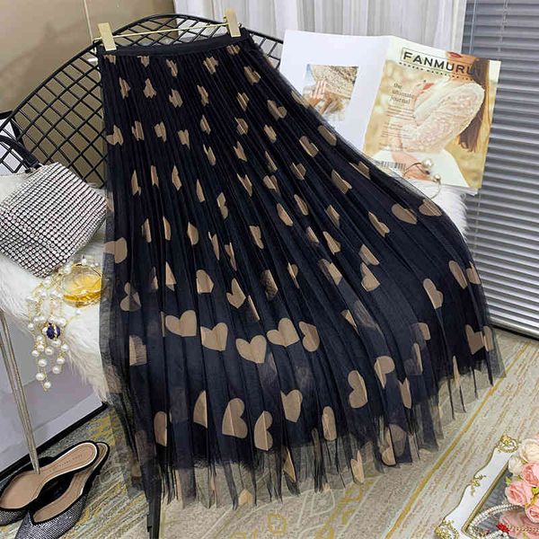skirts high waist pleated skirt women autumn winter korean love mesh print vintage long yarn woman s pa7g, Black
skirts high waist pleated skirt women autumn winter korean love mesh print vintage long yarn woman s pa7g, Black
