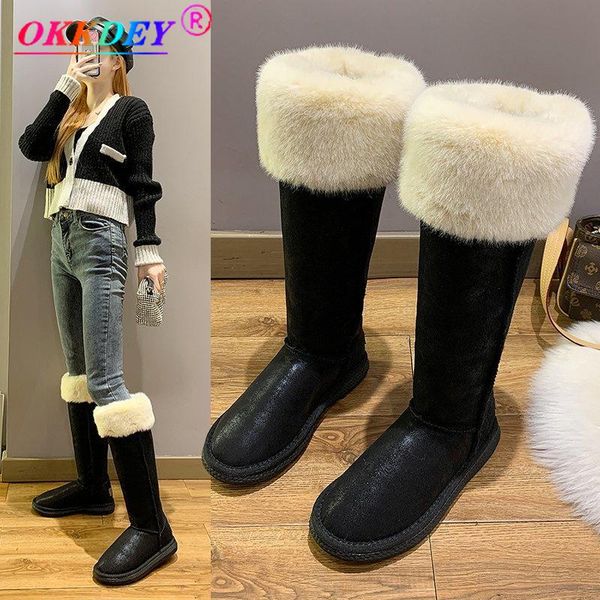 boots 2021 fashion knee-high high winter warm cashmere waterproof non-slip leather women's zipper round toe, Black
boots 2021 fashion knee-high high winter warm cashmere waterproof non-slip leather women's zipper round toe, Black
