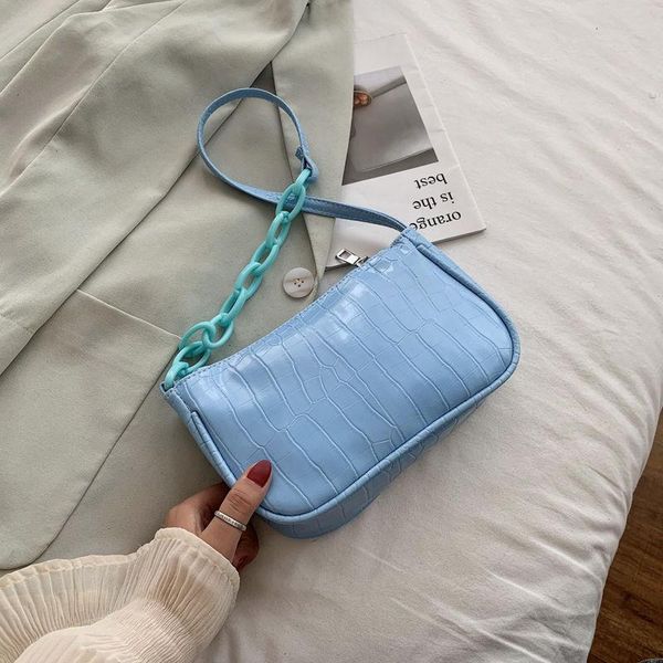 solid color pu leather female underarm bag crocodile pattern ladies acrylic chain shoulder bags fashion simple women handbags
solid color pu leather female underarm bag crocodile pattern ladies acrylic chain shoulder bags fashion simple women handbags