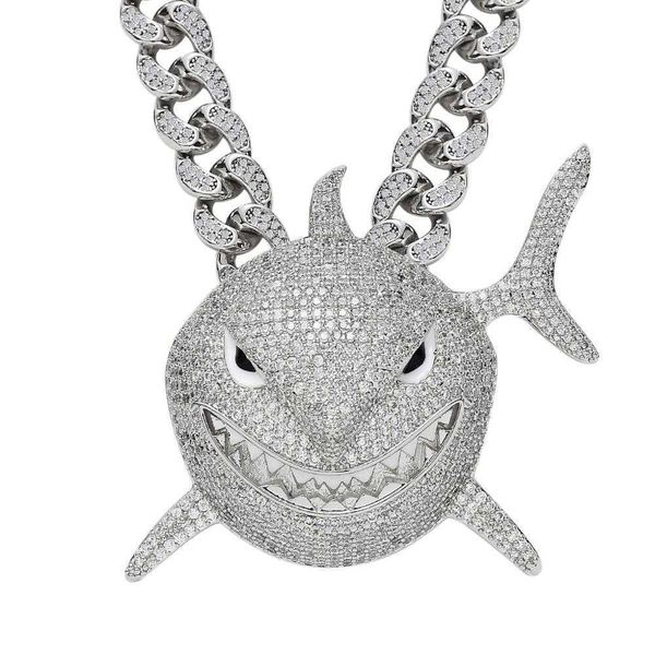 iced out large size 6ix9ine shark pendant 2colors aaa zircon necklace for men women gifts fashion hip hop jewelry x0707, Silver
iced out large size 6ix9ine shark pendant 2colors aaa zircon necklace for men women gifts fashion hip hop jewelry x0707, Silver