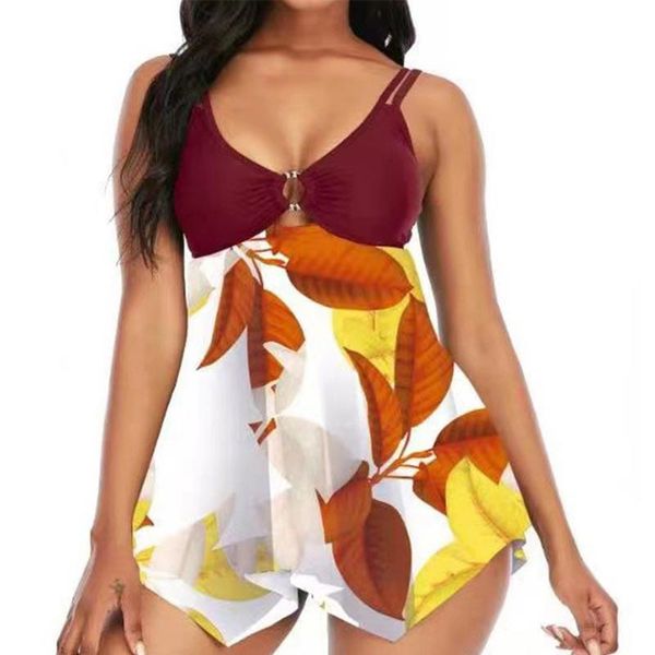 women's swimwear micendy hollow out swimsuit women plant print tankini summer boxer short strap bikini bathing suit patchwork set, White;black
women's swimwear micendy hollow out swimsuit women plant print tankini summer boxer short strap bikini bathing suit patchwork set, White;black