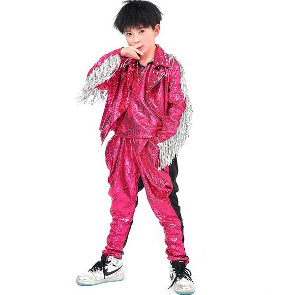 hip hop costumes child silver fringed jacket sequined vest pants kids street dance clothes jazz stage performance wear, Black;red
hip hop costumes child silver fringed jacket sequined vest pants kids street dance clothes jazz stage performance wear, Black;red