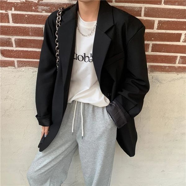 women's wool & blends chic amrygreen women blazer spring single summer breasted female pantsuit complete sleeve jacket oversize outwear, Black
women's wool & blends chic amrygreen women blazer spring single summer breasted female pantsuit complete sleeve jacket oversize outwear, Black