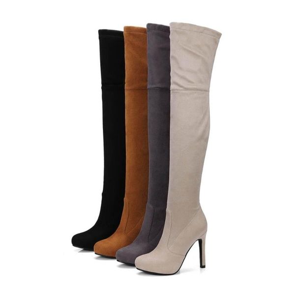 boots womens platform over the knee thigh stilettos high heel shoes side zip riding suede leather plus size, Black
boots womens platform over the knee thigh stilettos high heel shoes side zip riding suede leather plus size, Black