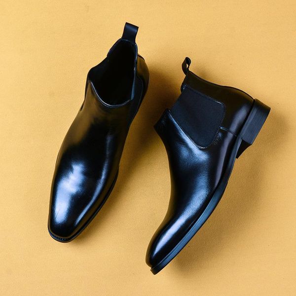 dress shoes great2021 wear season formal fashion british style genuine leather high men's boots first layer cowhide, Black
dress shoes great2021 wear season formal fashion british style genuine leather high men's boots first layer cowhide, Black