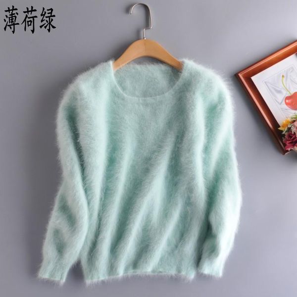 women's sweaters natural knitted mink cashmere pullovers fashion knit round neck sweater custom big size, White;black
women's sweaters natural knitted mink cashmere pullovers fashion knit round neck sweater custom big size, White;black