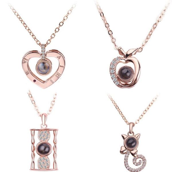pendant necklaces 100 languages i love you projection charm letter crystal necklace for women jewelry, Silver
pendant necklaces 100 languages i love you projection charm letter crystal necklace for women jewelry, Silver