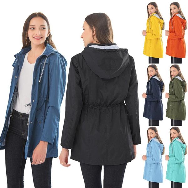 women's hoodies & sweatshirts 2021 spring and autumn hoodie waist lining mid-length waterproof raincoat solid color fashion jacket oute, Black
women's hoodies & sweatshirts 2021 spring and autumn hoodie waist lining mid-length waterproof raincoat solid color fashion jacket oute, Black