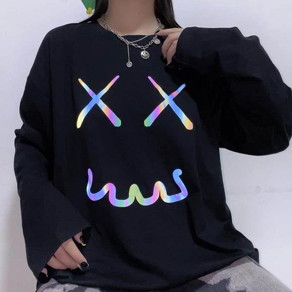 women's blouses & shirts female long-sleeve shirt, plus size, autumn, street, harajuku, bf style, 3m, expression, long sleeve, couple&#, White
women's blouses & shirts female long-sleeve shirt, plus size, autumn, street, harajuku, bf style, 3m, expression, long sleeve, couple&#, White