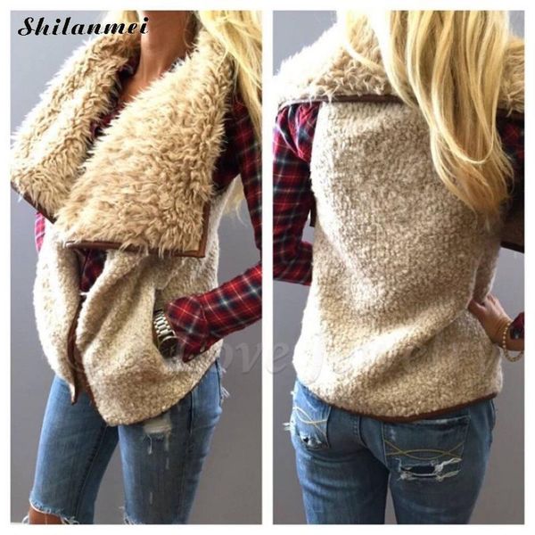 women's vests winter fashion jackets cashmere wool women vest mujer warm turn-down collar coletes femme outerwear irregular hem colete, Black;white
women's vests winter fashion jackets cashmere wool women vest mujer warm turn-down collar coletes femme outerwear irregular hem colete, Black;white