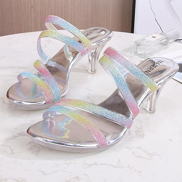 women casual slippers shopping crystal high heel 6.5cm sandals plus size fashion catwalk daily, Black
women casual slippers shopping crystal high heel 6.5cm sandals plus size fashion catwalk daily, Black