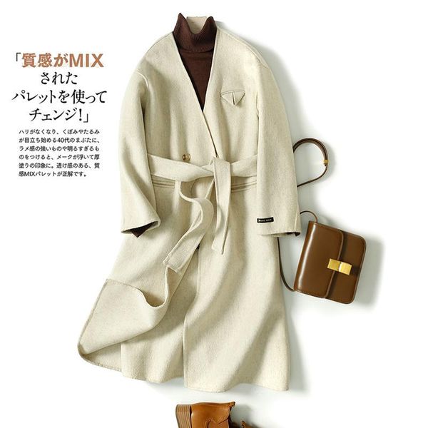 women's wool & blends double-sided 100%wool coat hand-stitched japanese fall/winter 2021 office lady woolen k1, Black
women's wool & blends double-sided 100%wool coat hand-stitched japanese fall/winter 2021 office lady woolen k1, Black