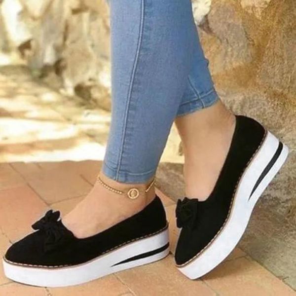dress shoes women's breathable bowknot wedges round toe slip-on comfortable pumps casual women rubber leisure single, Black
dress shoes women's breathable bowknot wedges round toe slip-on comfortable pumps casual women rubber leisure single, Black