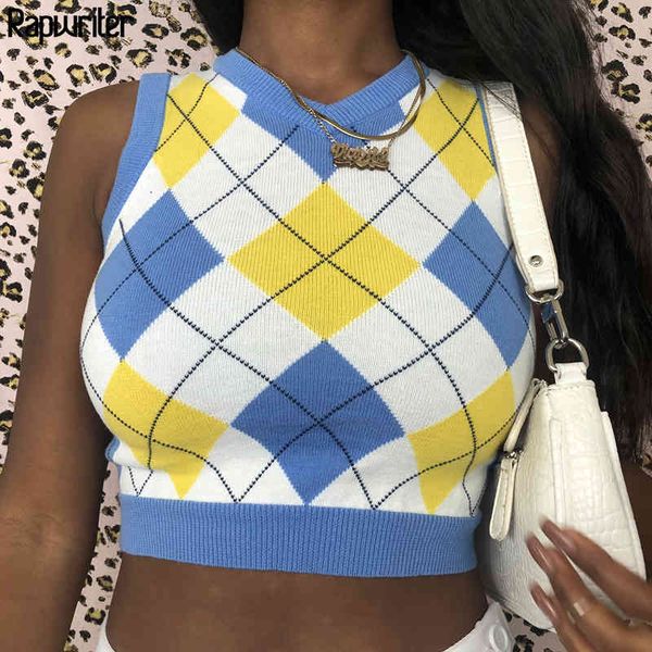 fashion argyle elasticity knitted sweater vest women v neck striped crop y2k autumn winter pullover knitwear rapwriter 210415, White;black
fashion argyle elasticity knitted sweater vest women v neck striped crop y2k autumn winter pullover knitwear rapwriter 210415, White;black