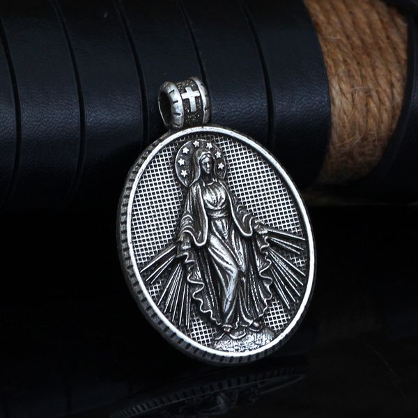 personalized virgin mary pendant necklace commemorative medallion religious christianity, Silver
personalized virgin mary pendant necklace commemorative medallion religious christianity, Silver