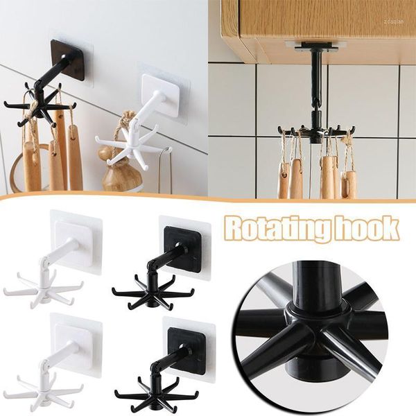 hooks & rails 4pcs multifunctional hanger 360° swivel folding hook wall mount punch 6-claw storage utensil holder kitchen supply
hooks & rails 4pcs multifunctional hanger 360° swivel folding hook wall mount punch 6-claw storage utensil holder kitchen supply