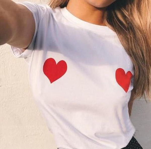 funny breast heart print white women short sleeve o neck loose summer tee clothes camisetas mujer
funny breast heart print white women short sleeve o neck loose summer tee clothes camisetas mujer