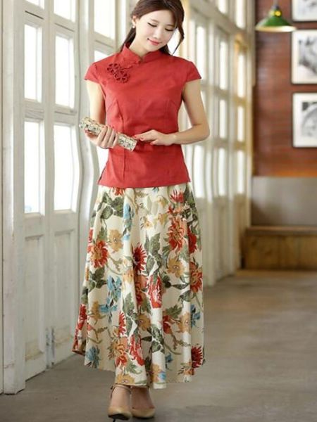 skirts women bohemia floral printed summer elastic waist long skirt linen cotton casual saias femininas, Black
skirts women bohemia floral printed summer elastic waist long skirt linen cotton casual saias femininas, Black