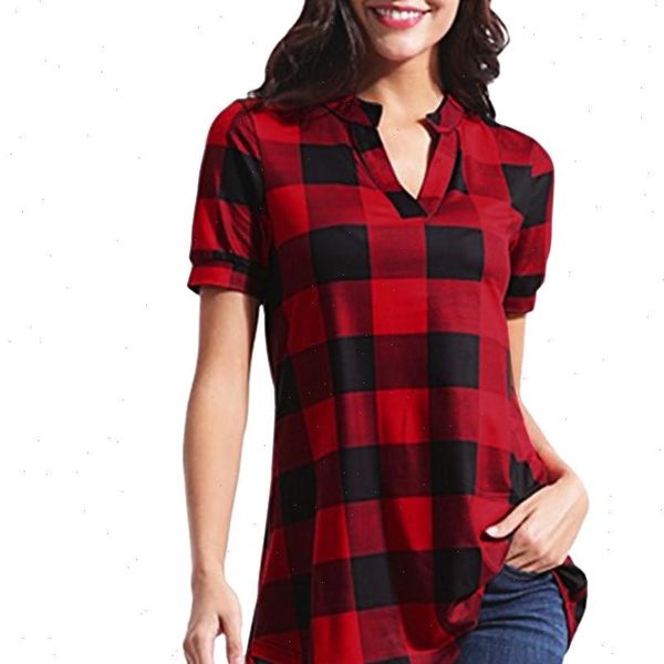 women casual blouses blouse plaid printed short sleeve v neck shirt loose plus size vintage spring, White
women casual blouses blouse plaid printed short sleeve v neck shirt loose plus size vintage spring, White