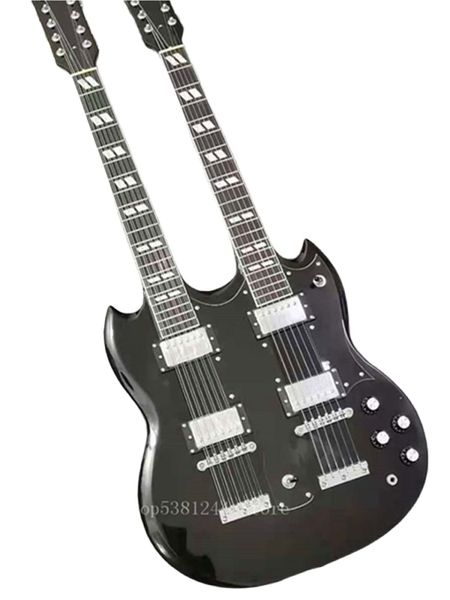 eds 1275 jimmy page led zeppeli black double neck sg electric guitar 12+6 strings, claw tailpiece, split parallelogram inlays, tuilp tuners,
eds 1275 jimmy page led zeppeli black double neck sg electric guitar 12+6 strings, claw tailpiece, split parallelogram inlays, tuilp tuners,