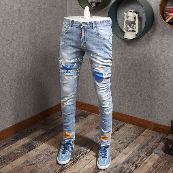 jeans american streetwear fashion light blue slim fit printed men night club personality paint designer hip hop jeans
jeans american streetwear fashion light blue slim fit printed men night club personality paint designer hip hop jeans