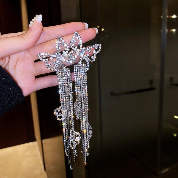 dangle & chandelier long tassel butterfly drop earrings for women rhinestone bar thread korean earring fashion jewelry 2021, Silver
dangle & chandelier long tassel butterfly drop earrings for women rhinestone bar thread korean earring fashion jewelry 2021, Silver