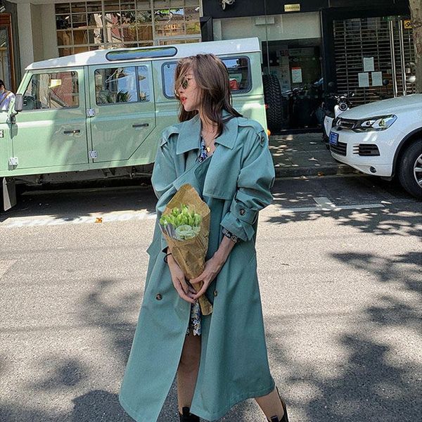 women's trench coats women elegant double breasted mid-length coat plus sashes spring autumn korean lapel long sleeve windbreaker casua, Tan;black
women's trench coats women elegant double breasted mid-length coat plus sashes spring autumn korean lapel long sleeve windbreaker casua, Tan;black