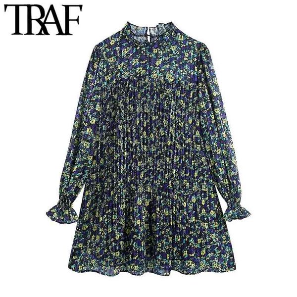 women chic fashion floral print pleated mini dress vintage high neck with lining female dresses vestidos mujer 210507, Black;gray
women chic fashion floral print pleated mini dress vintage high neck with lining female dresses vestidos mujer 210507, Black;gray