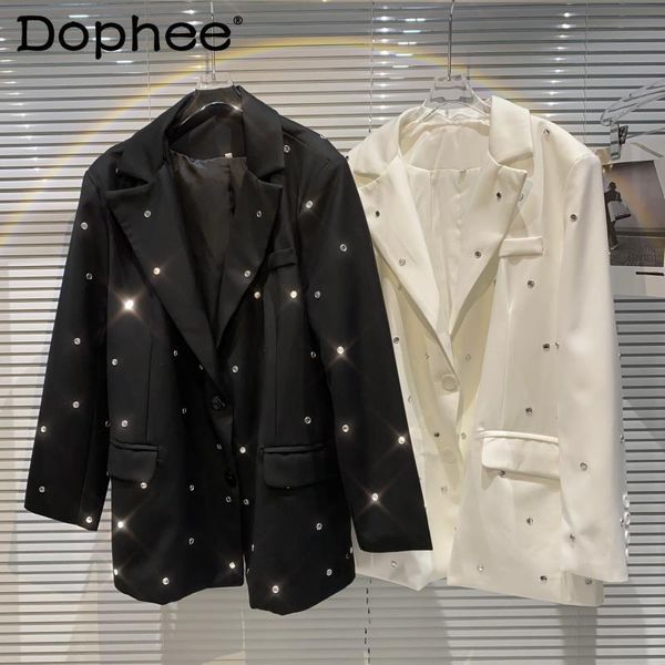spring fashionable diamond solid color long sleeve suit jacket women's office blazer streetwear coats suits & blazers, White;black
spring fashionable diamond solid color long sleeve suit jacket women's office blazer streetwear coats suits & blazers, White;black
