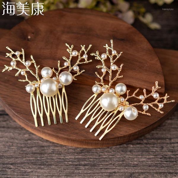 haimeikang wedding romantic crystal pearl flower antlers hair comb rhinestone bridal jewelry accessories golden fashion1
haimeikang wedding romantic crystal pearl flower antlers hair comb rhinestone bridal jewelry accessories golden fashion1