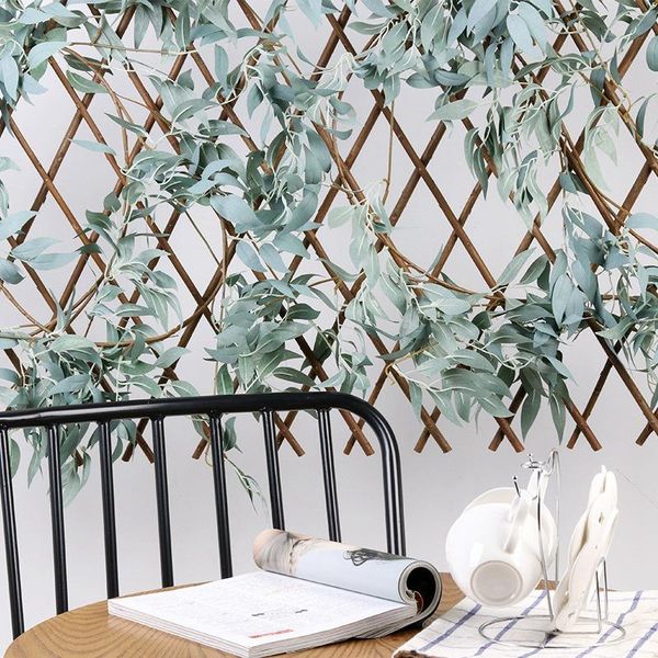 decorative flowers & wreaths 2 pack artificial gray greenery garland faux silk willow leaves vines wreath for wedding decor, party, home cro
decorative flowers & wreaths 2 pack artificial gray greenery garland faux silk willow leaves vines wreath for wedding decor, party, home cro