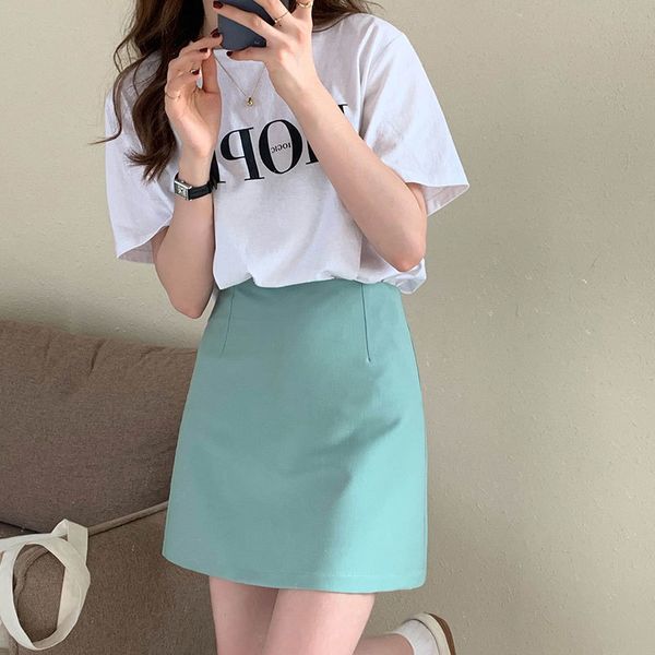 solid fresh 3 sizes s-l simple summer high waist slim a-line college wind basic arrival women skirts 210426, Black
solid fresh 3 sizes s-l simple summer high waist slim a-line college wind basic arrival women skirts 210426, Black