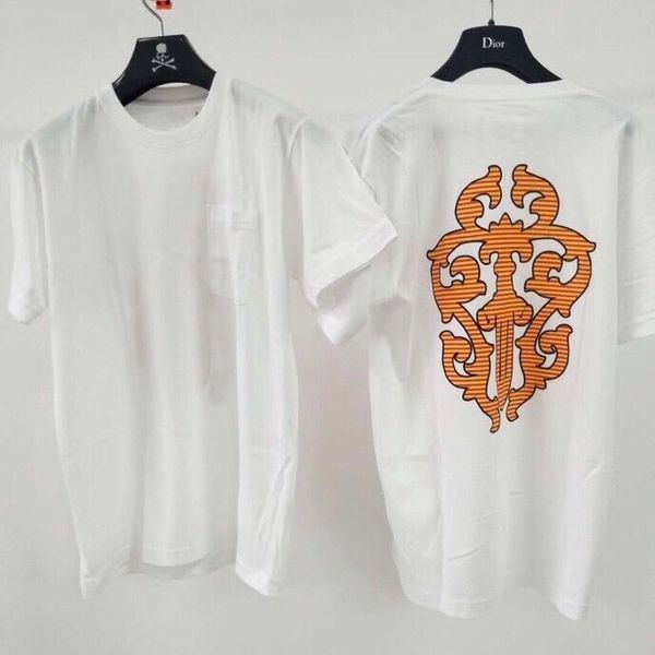 chao brand ch yellow sword cross sanskrit printing pocket cotton loose casual men's and women's short sleeve t, White;black
chao brand ch yellow sword cross sanskrit printing pocket cotton loose casual men's and women's short sleeve t, White;black