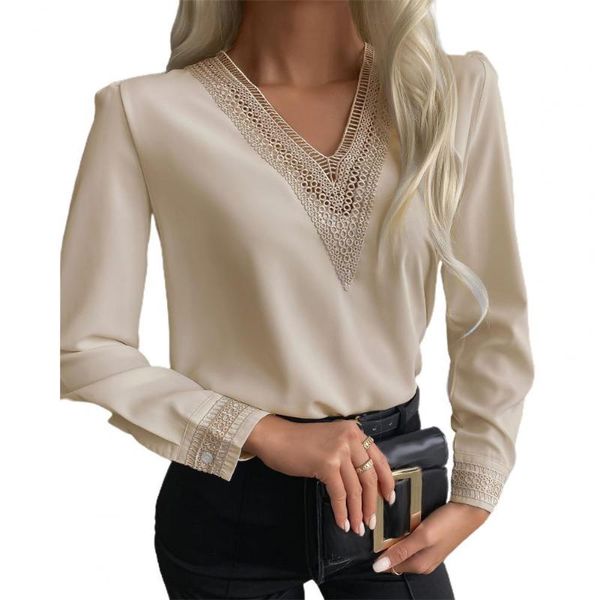 women's blouses & shirts office lady blouse elegant patchwork v neck spring autumn long sleeve chiffon shirt women streetwear style whi, White
women's blouses & shirts office lady blouse elegant patchwork v neck spring autumn long sleeve chiffon shirt women streetwear style whi, White