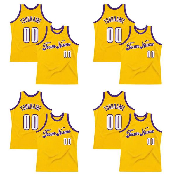 custom gold white-purple-2 authentic throwback basketball jersey, Black 
custom gold white-purple-2 authentic throwback basketball jersey, Black