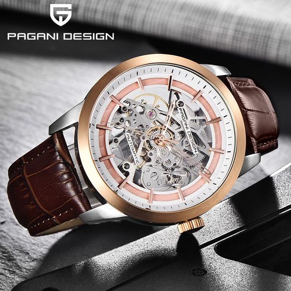 wristwatches pagani design men's watches mechanical skeleton watch men simple automatic waterproof clock relogio masculino, Slivery;brown
wristwatches pagani design men's watches mechanical skeleton watch men simple automatic waterproof clock relogio masculino, Slivery;brown
