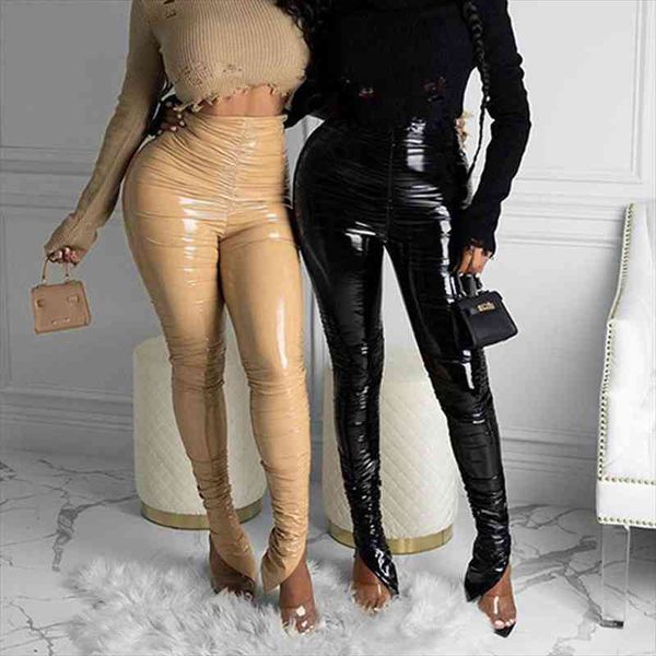 leather high waist leggings for women club fashion leggins mujer casual slim fit elastic legging female, Black
leather high waist leggings for women club fashion leggins mujer casual slim fit elastic legging female, Black
