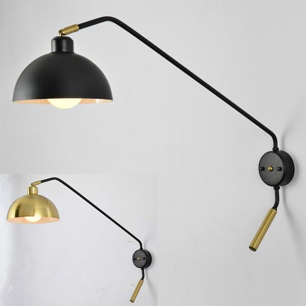 wall lamp the nordic designer gold/black restaurant rod light industrial wind retro rocker arm living room sofa lights led lamps
wall lamp the nordic designer gold/black restaurant rod light industrial wind retro rocker arm living room sofa lights led lamps
