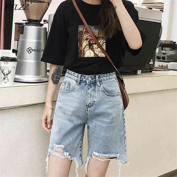 summer women vintage high waist hole blue denim shorts casual female solid color loose streetwear jeans 210430, White;black
summer women vintage high waist hole blue denim shorts casual female solid color loose streetwear jeans 210430, White;black