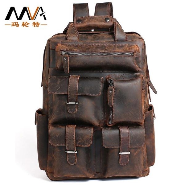 school bags simple men's backpack leather bag large capacity computer multi function travel
school bags simple men's backpack leather bag large capacity computer multi function travel