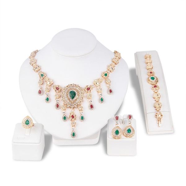 earrings & necklace fashion extravagant personality necklace/earring/bracele/finger ring four-pieces bridal accessories set for female, Silver
earrings & necklace fashion extravagant personality necklace/earring/bracele/finger ring four-pieces bridal accessories set for female, Silver