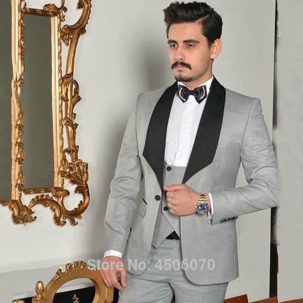 men's suits & blazers grey mens slim fit wedding tuxedos shawl lapel groom wear bridegroom blazer formal prom costume homme grooms, White;black
men's suits & blazers grey mens slim fit wedding tuxedos shawl lapel groom wear bridegroom blazer formal prom costume homme grooms, White;black